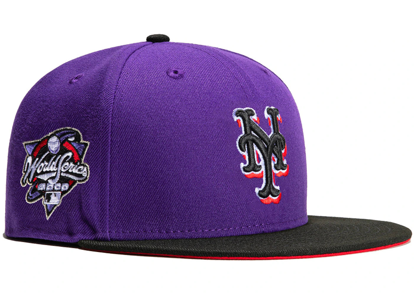 New Era New York Mets T-Dot 2000 World Series Patch Hat Club Exclusive 59Fifty Fitted Hat Purple/Black