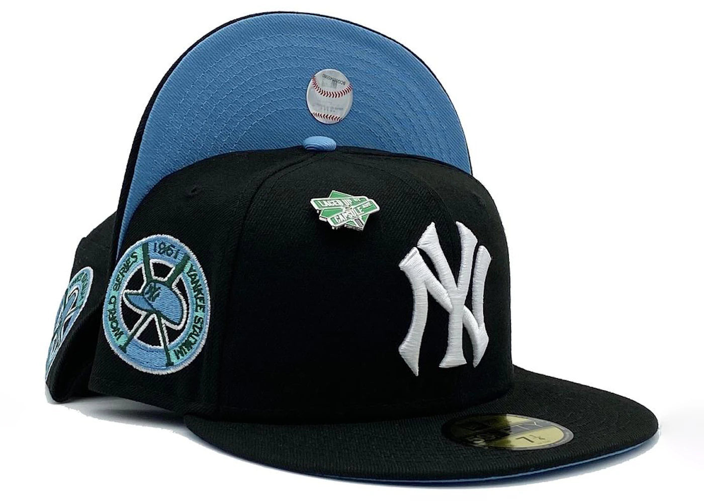 New Era New York Yankees Crossroads Pt 2 Manhattan 1961 World Series Capsule Hats Exclusive 59Fifty Fitted Hat Black/Blue