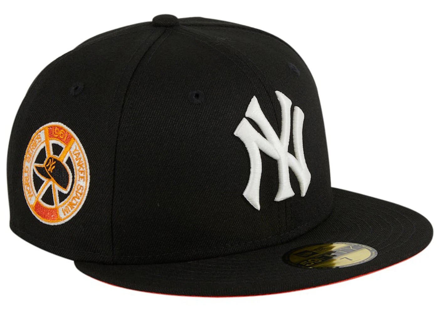 New Era New York Yankees Glow My God 1961 World Series Patch Hat Club Exclusive 59Fifty Fitted Hat Black