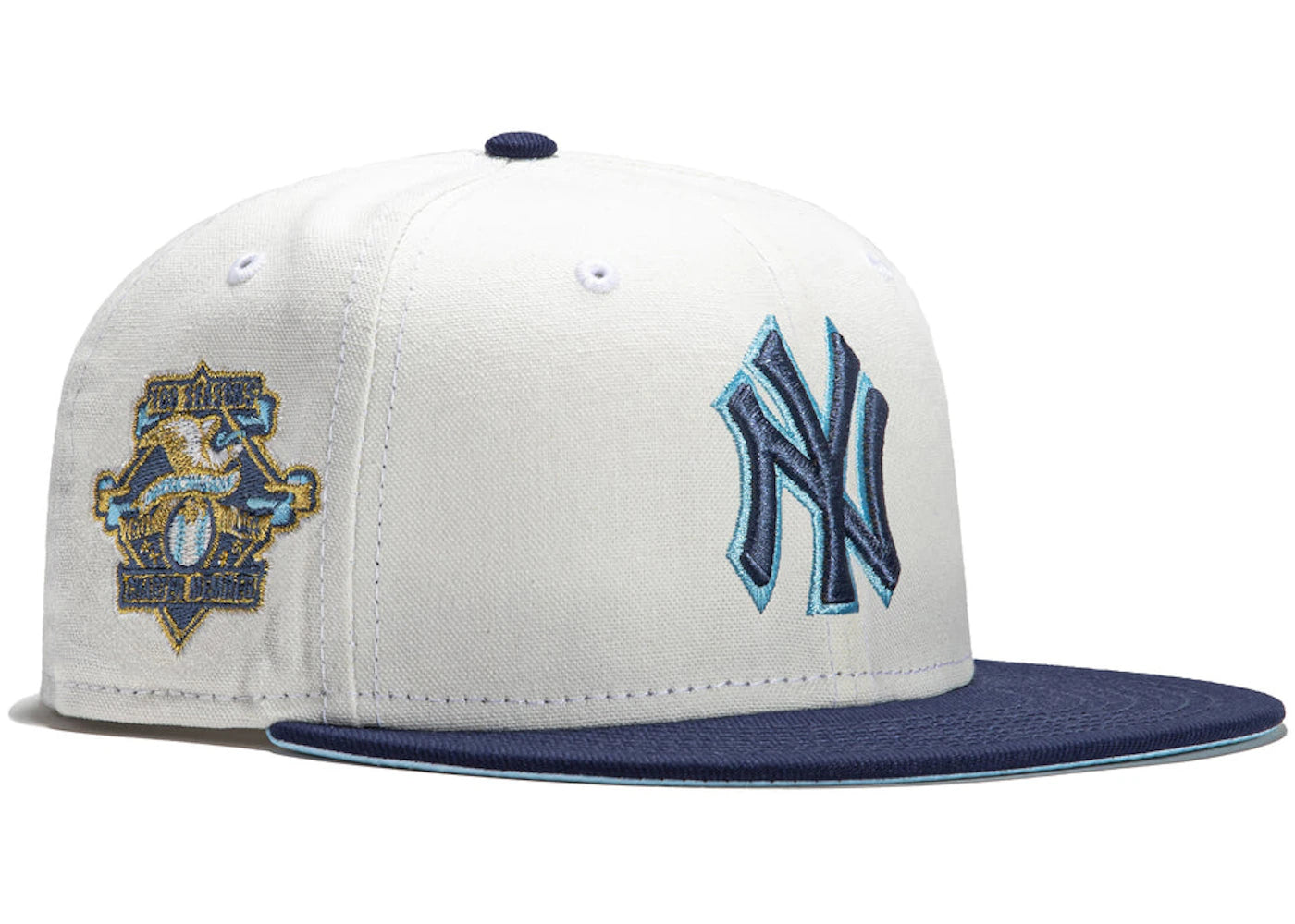 New Era New York Yankees Monaco 100th Anniversary Patch Hat Club Exclusive 59Fifty Fitted Hat Stone/Peach