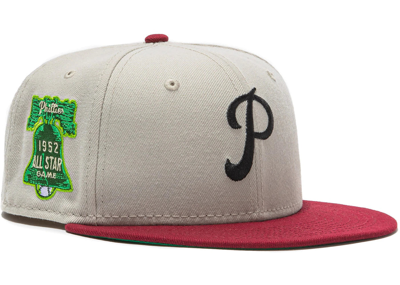 New Era Philadelphia Phillies Beer Pack 1952 All Star Game Patch Hat Club Exclusive 59Fifty Fitted Hat Stone/Cardinal
