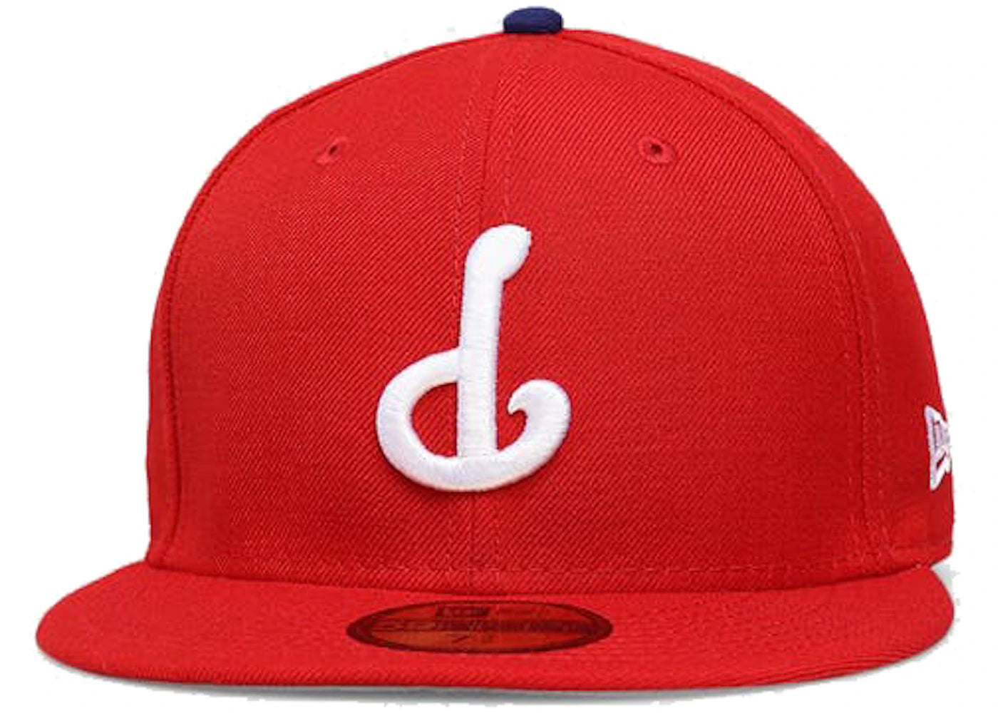 New Era Philadelphia Phillies Upside Down Logo 59Fifty Fitted Hat Red