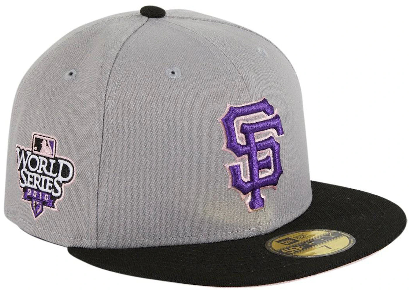 New Era San Francisco Giants Fuji 2010 World Series Patch Hat Club Exclusive 59Fifty Fitted Hat Grey/Black