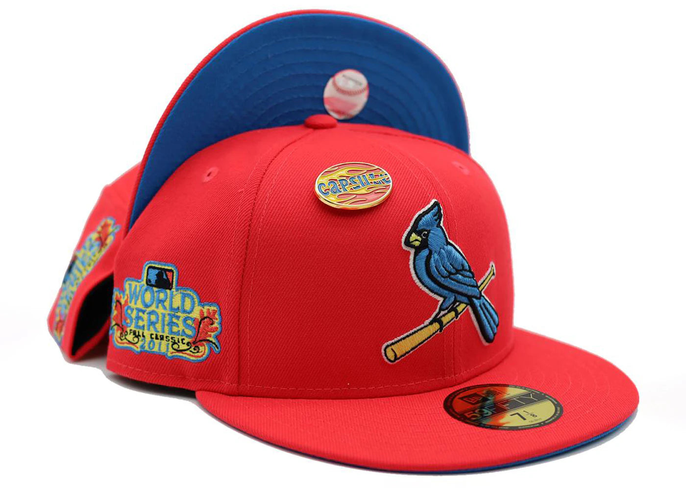 New Era St Louis Cardinals Hot Rod Collection 2011 World Series Capsule Hats Exclusive 59Fifty Fitted Hat Infrared/Blue