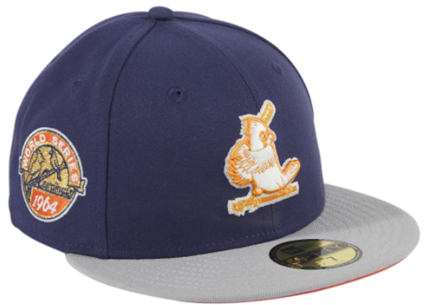 New Era St Louis Cardinals Quiet Storm Hat Club Exclusive 1964 World Series Patch Alternate 59Fifty Fitted Hat Navy/Grey