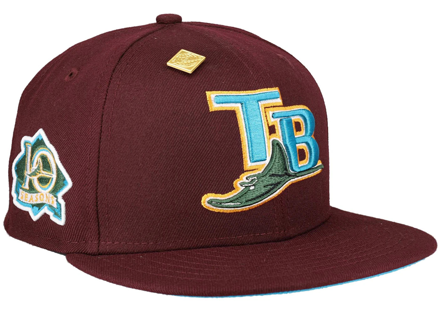 New Era Tampa Bay Rays 10 Seasons Capsule Exclusive 59Fifty Fitted Hat Red/Blue