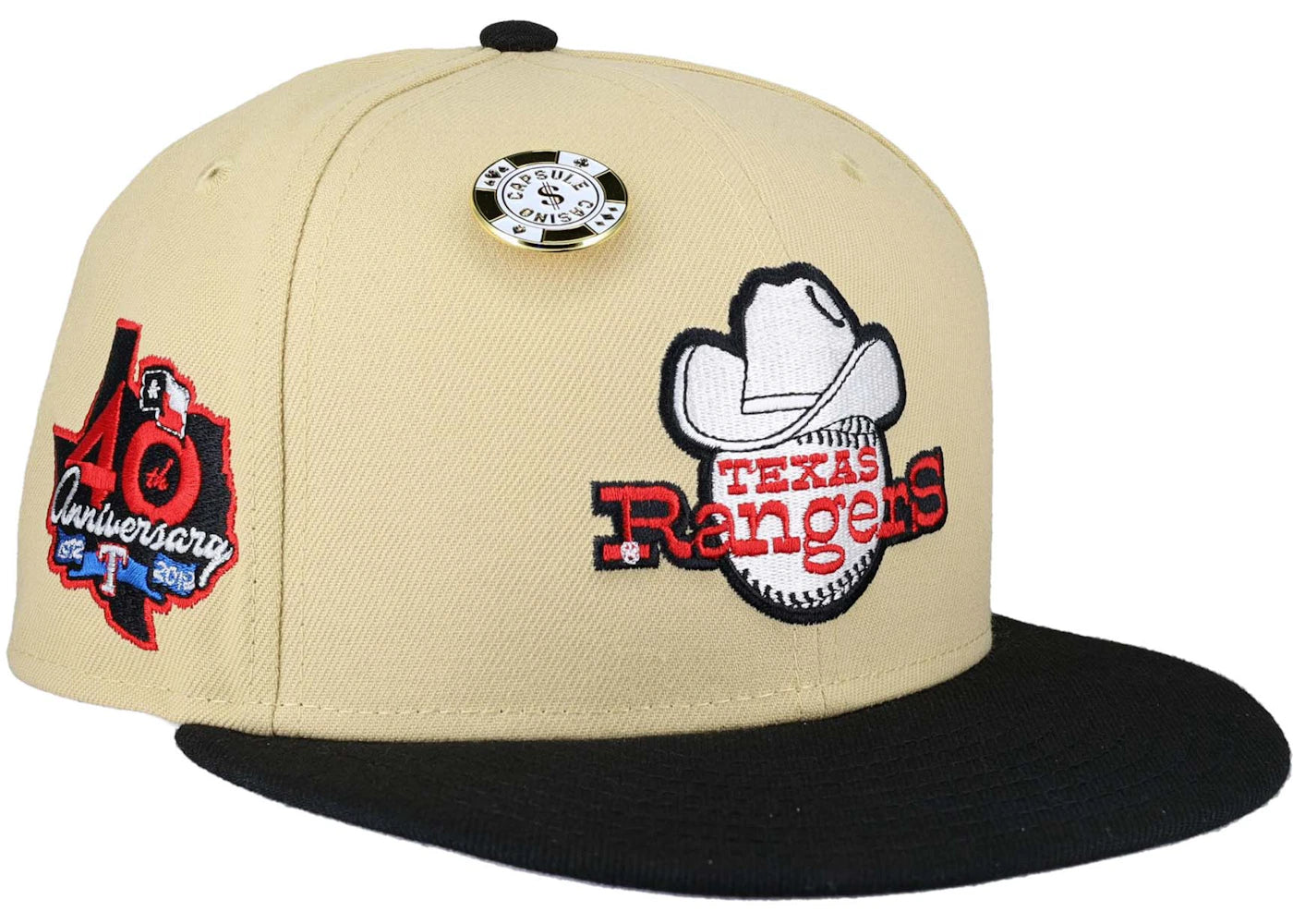 New Era Texas Rangers Vegas Gold Collection 40th Anniversary Patch 59F ...