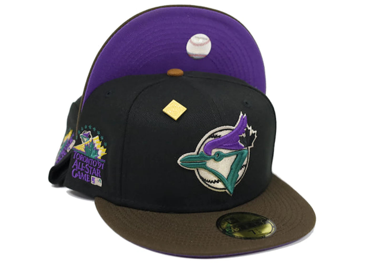 New Era Toronto Blue Jays 1991 All Star Game Patch Fitted Hat Fitted Hat Blue/Purple