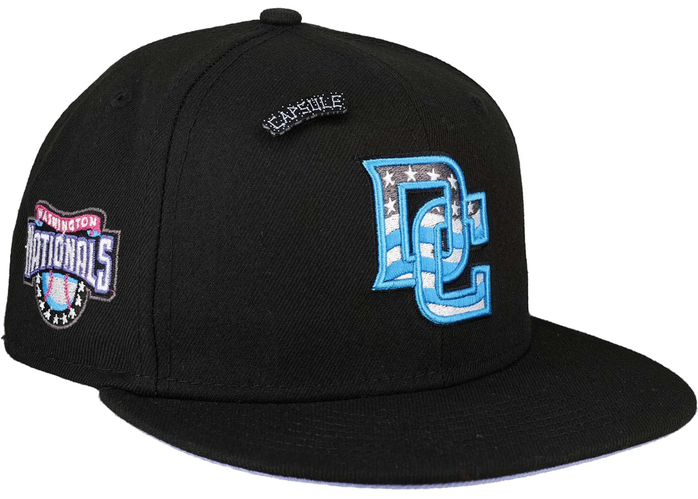 New Era Washington Nationals Capsule Stargazer Collection 59Fifty Fitted Hat Black/Lavender
