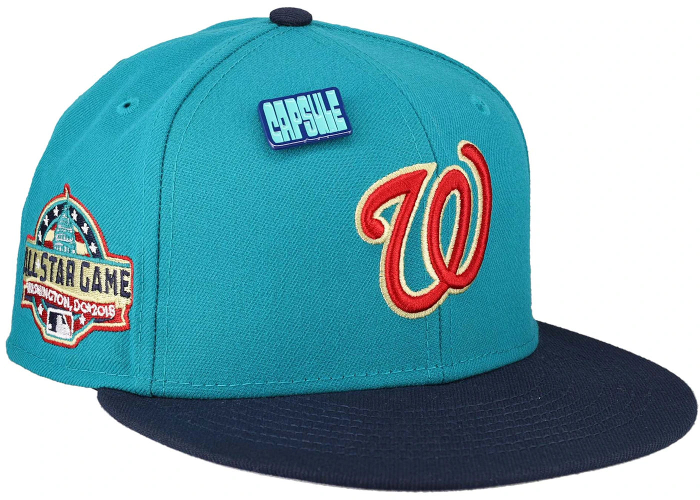 New Era Washington Nationals Capsule Teal Collection 2018 All Star Game 59Fifty Fitted Hat Teal/Grey