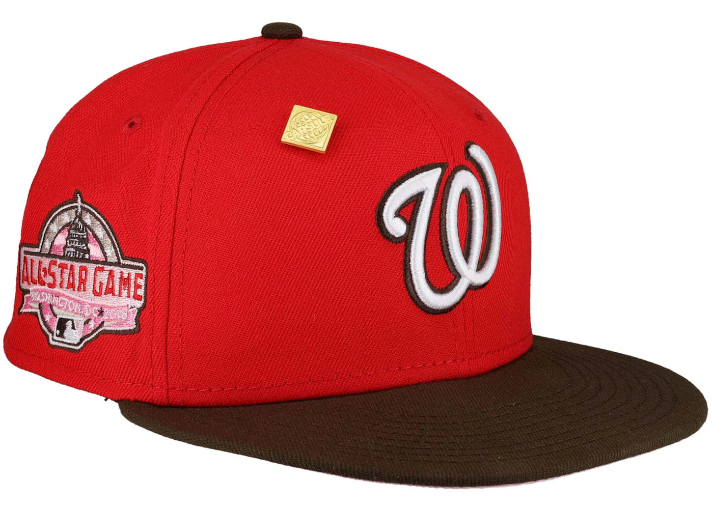 New Era Washington Nationals Capsule Valentines Day 2018 All Star Game Patch 59Fifty Fitted Hat Red/Pink