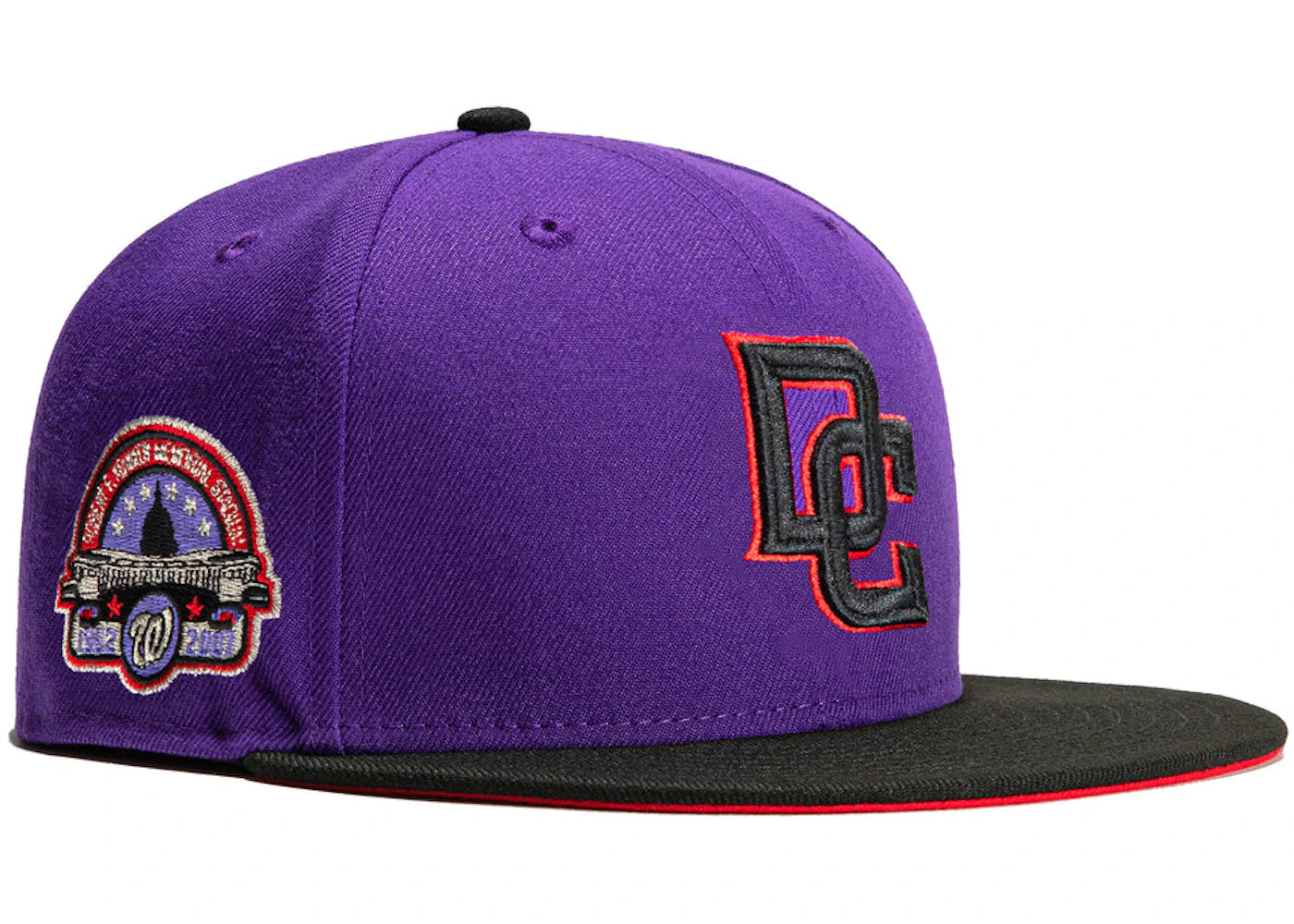 New Era Washington Nationals T-Dot RFK Stadium Patch DC Hat Club Exclusive 59Fifty Fitted Hat Purple/Black
