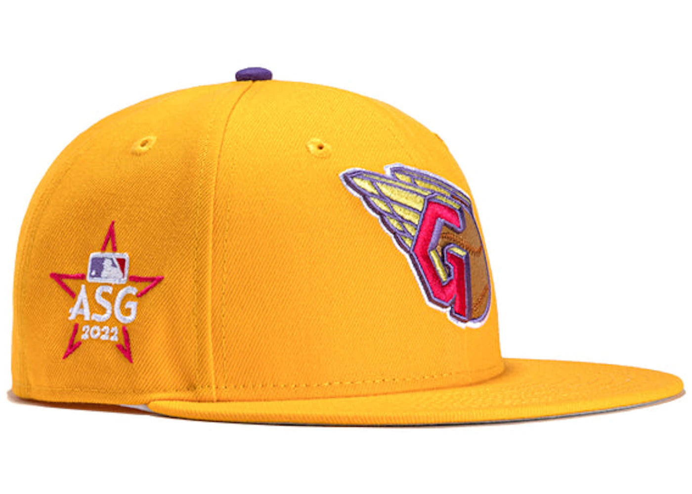 New Era x Hat Club Exclusive Cereal Pack Bonus Flavors Cleveland Guardians 2022 All Star Game Patch 59Fifty Fitted Hat Gold/Purple