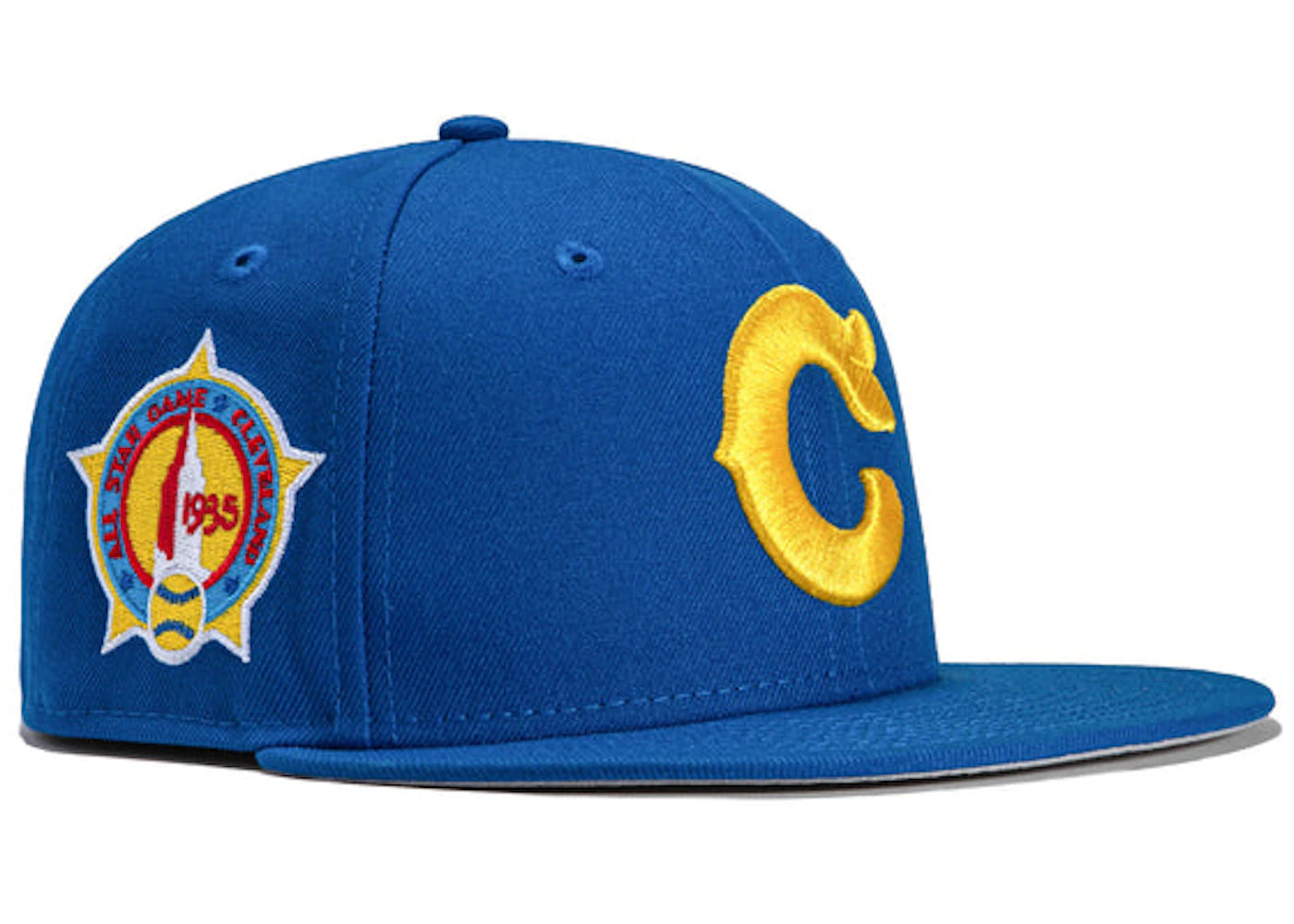 New Era x Hat Club Exclusive Cereal Pack Bonus Flavors Cleveland Indians 1935 All Star Game Patch Logo 59Fifty Fitted Hat Royal