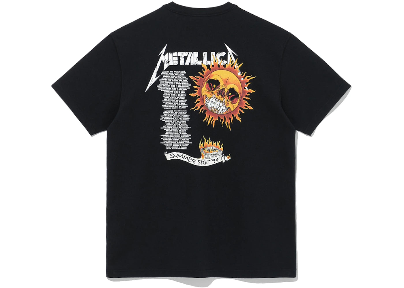 New Era x Metallica Flaming Skull T-Shirt Black