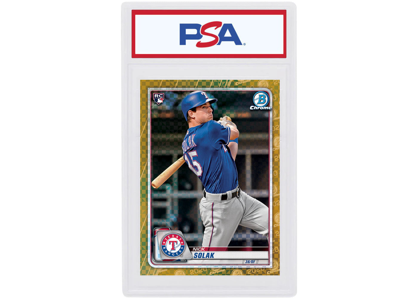 Nick Solak 2020 Bowman Chrome X Rookie Gold X-Fractor /3 #98