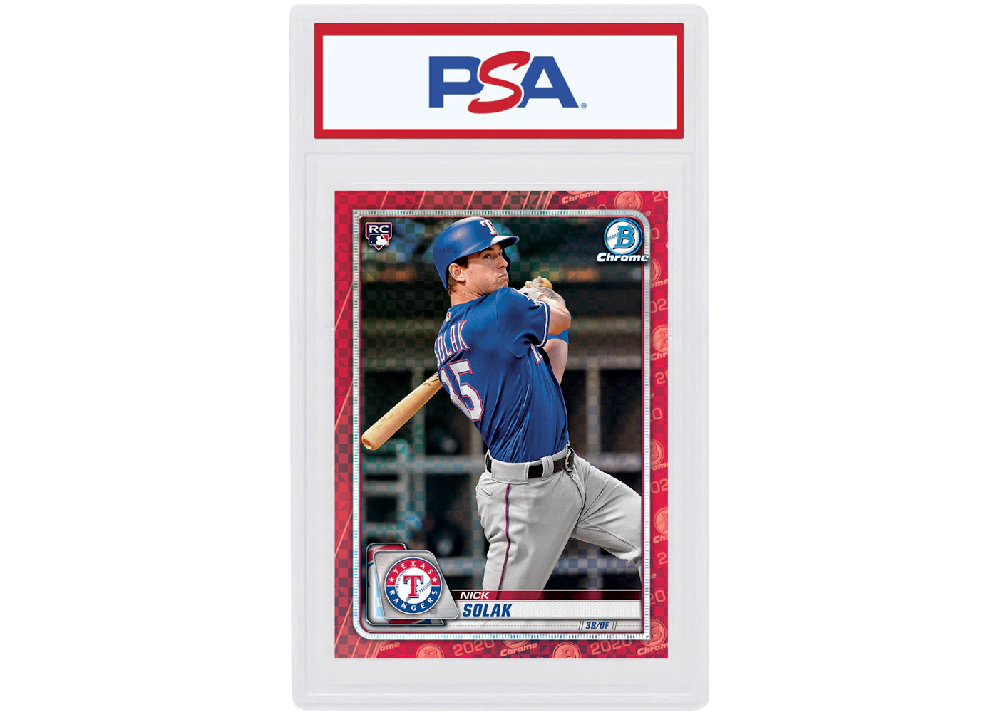 Nick Solak 2020 Bowman Chrome X Rookie Red X-Fractor 1/1 #98 (PSA or BGS Graded)