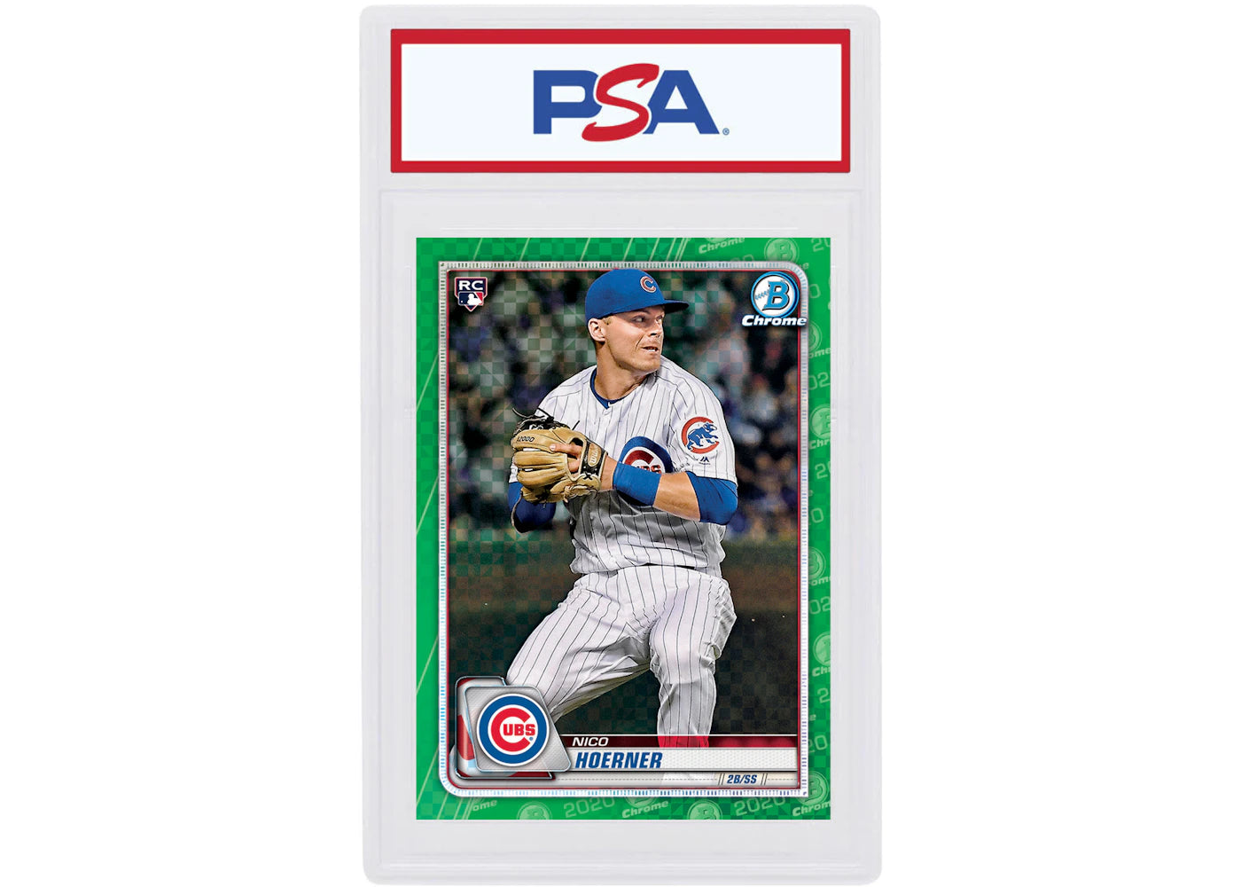 Nico Hoerner 2020 Bowman Chrome X Rookie Green X-Fractor /31 #44 (PSA or BGS Graded)