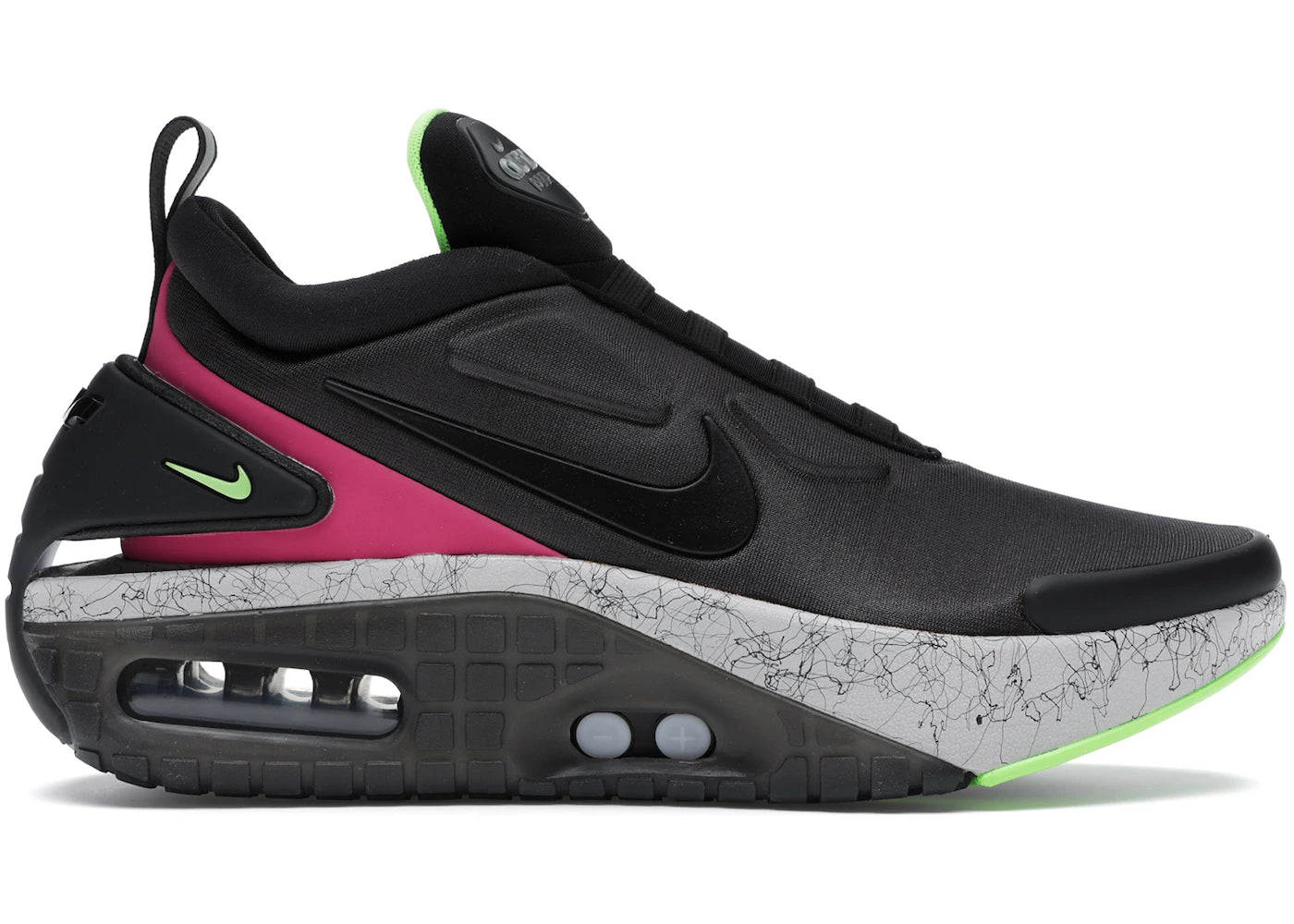 Nike Adapt Auto Max Black Laser Fuchsia Electro Green (US Charger)