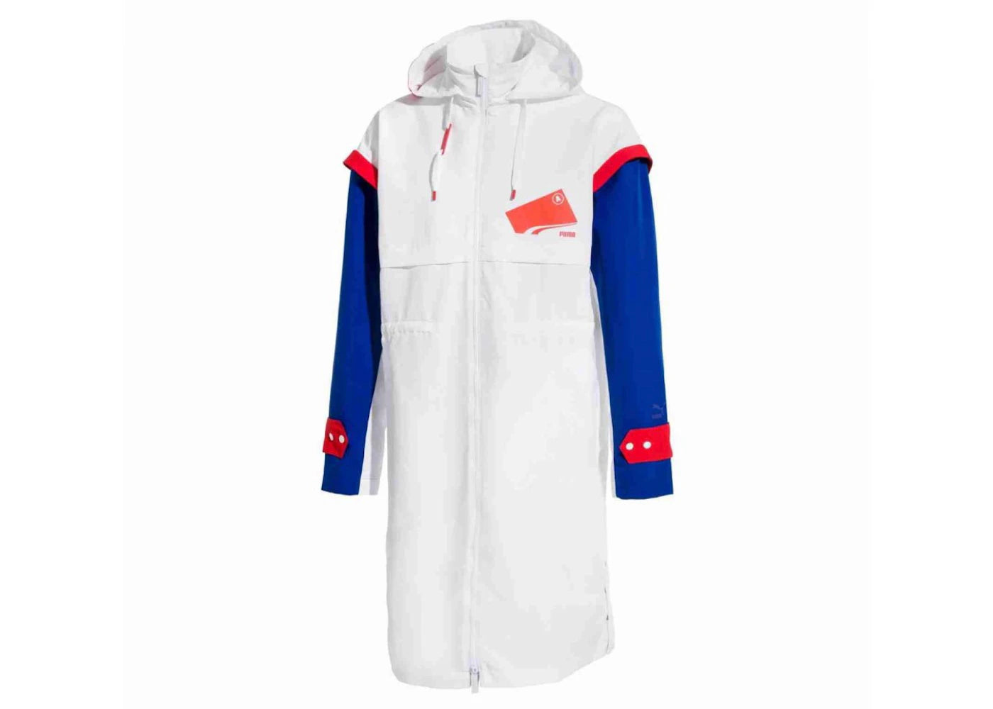 Nike Ader Error Full Zip Hooded Parka White/Blue/Red