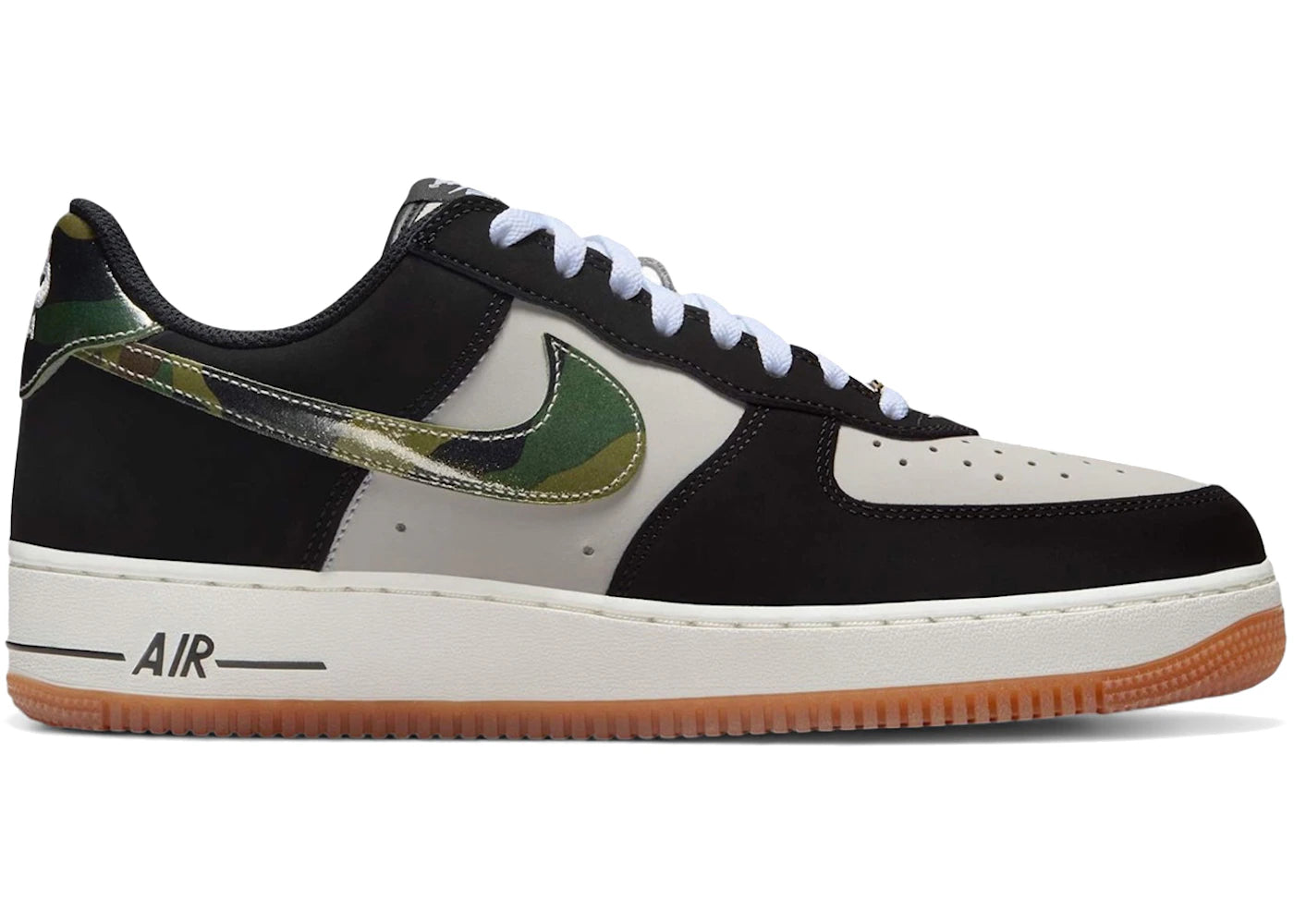 Nike Air Force 1 Low '07 LV8 Black Patent Camo Swoosh
