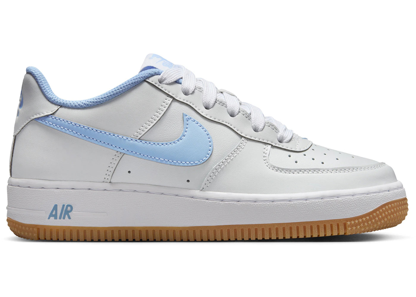 Nike Air Force 1 Low LV8 Photon Dust White Gum Medium Brown Psychic Blue (GS)