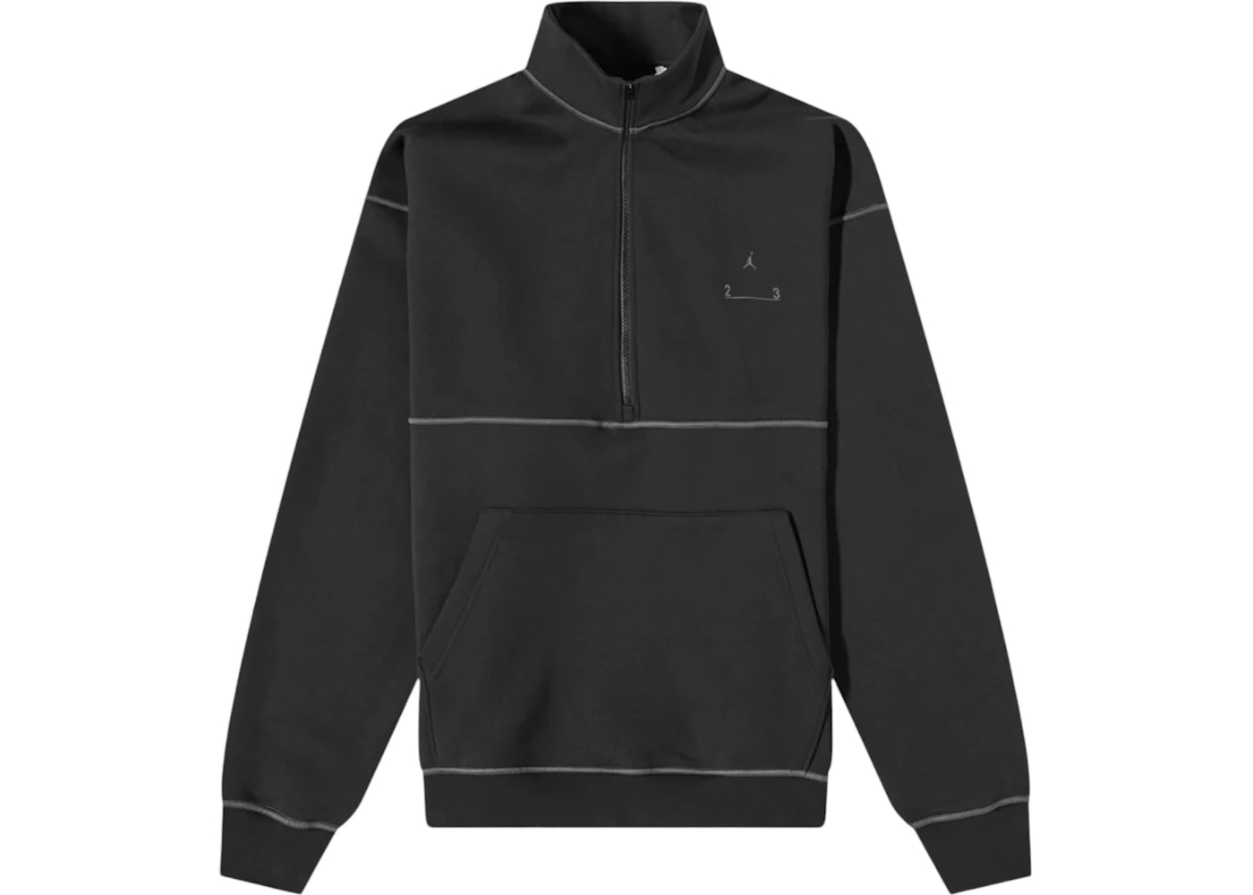 Nike Air Jordan 23 Enginereed Fleece Half Zip Hoodie Sweatshirt & Joggers Set Black