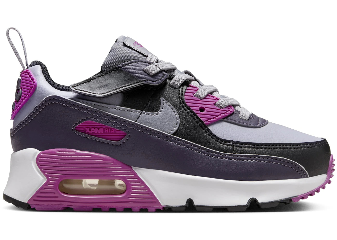 Nike Air Max 90 EasyOn Cement Grey Black Dark Raisin (PS)