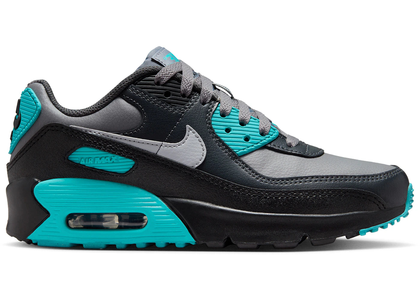 Nike Air Max 90 LTR Cool Grey Dusty Cactus Black Wolf Grey (GS)