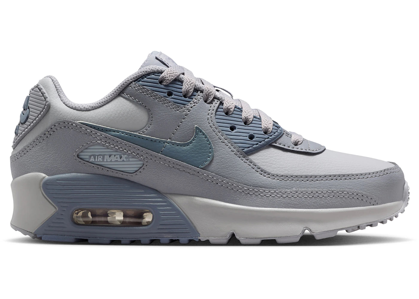 Nike Air Max 90 LTR Wolf Grey Stealth Armory Blue (GS)