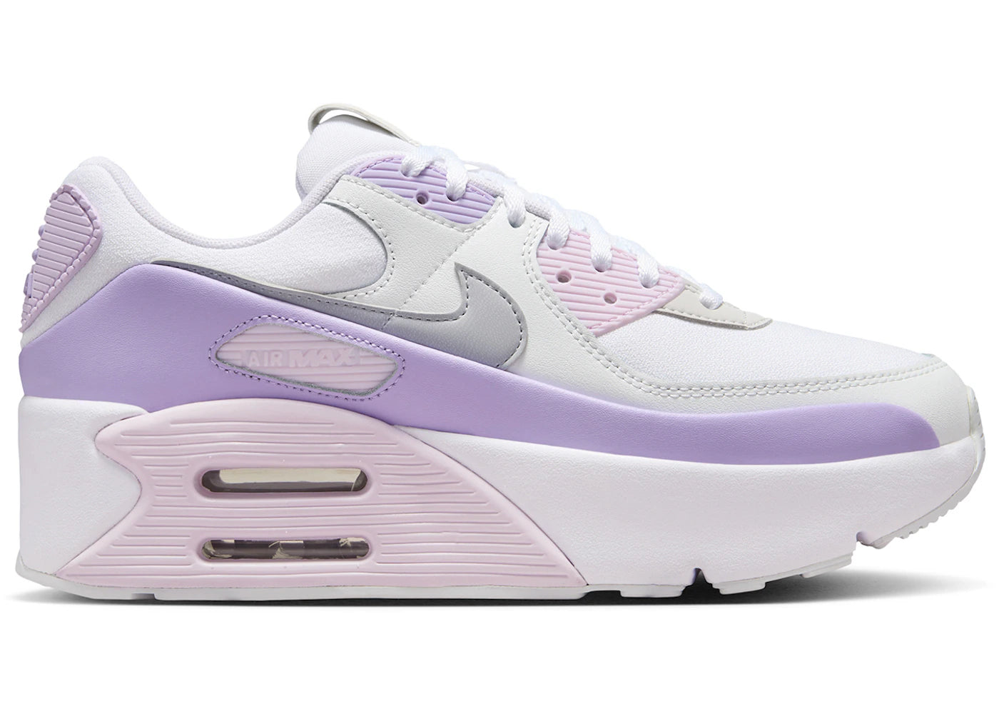 Nike Air Max 90 LV8 White Hydrangeas Summit White Wolf Grey (Women's)
