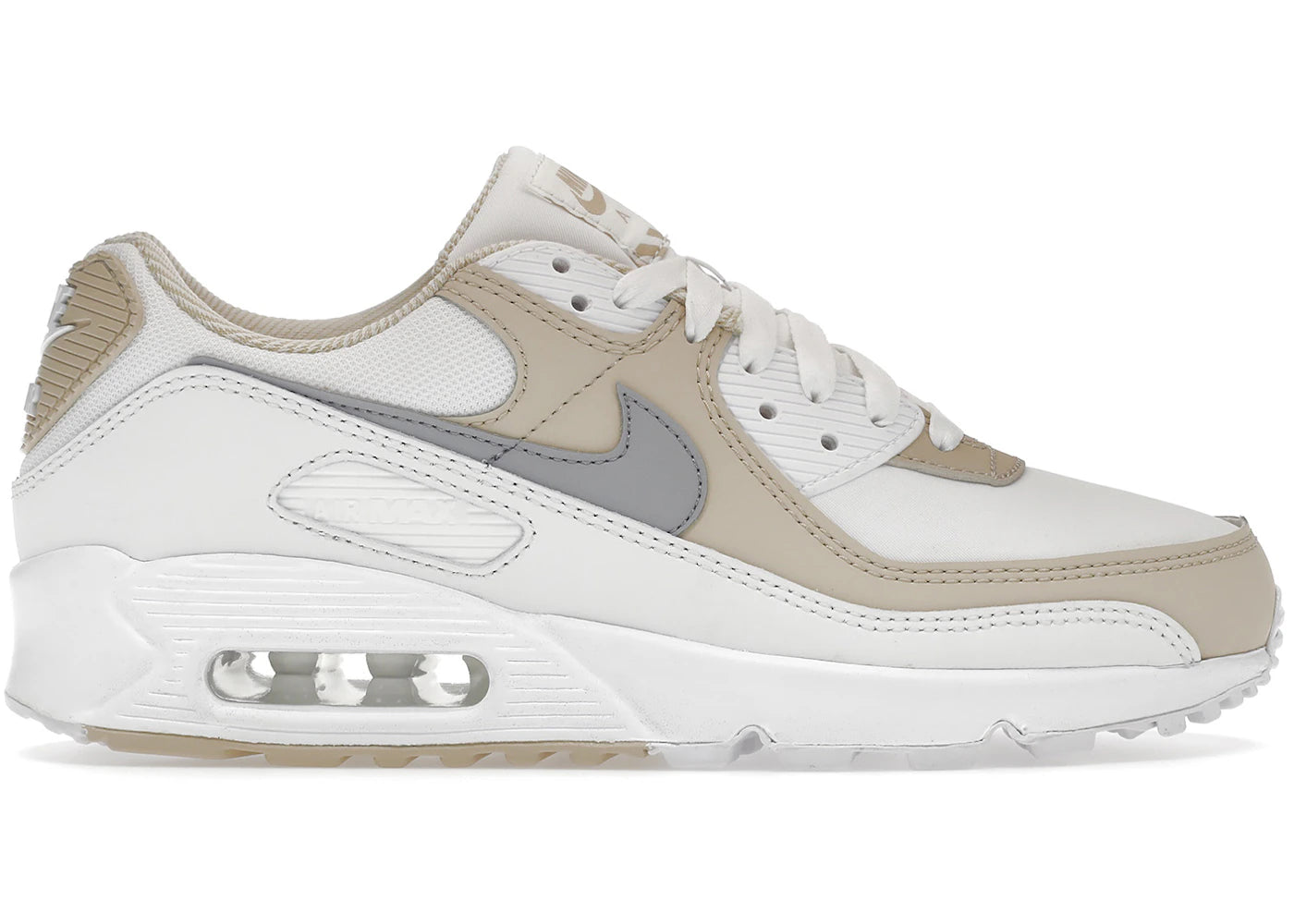 Nike Air Max 90 Summit White Wolf Grey Rattan White (Women's)