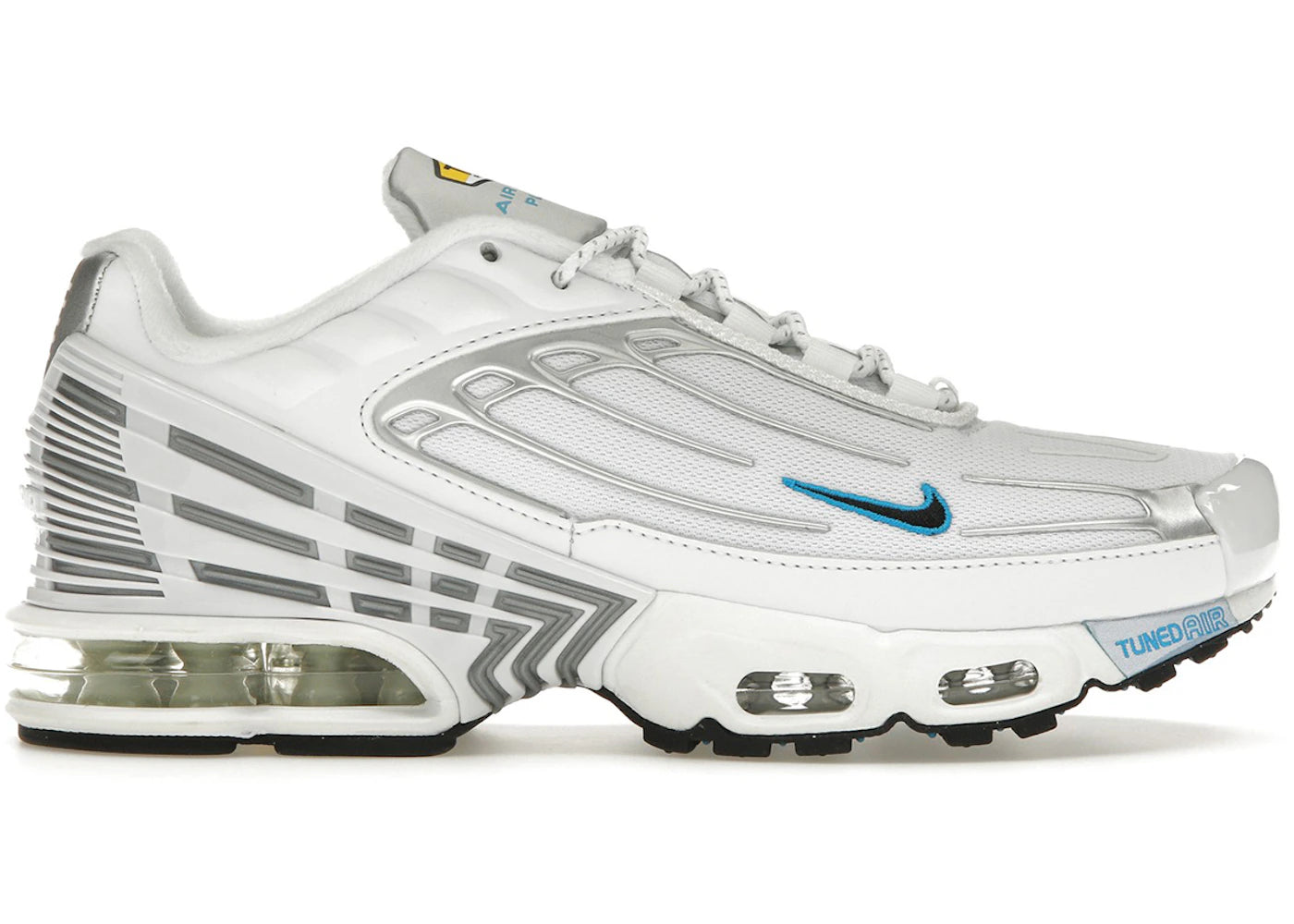 Nike Air Max Plus 3 White Metallic Silver Laser Blue (GS)