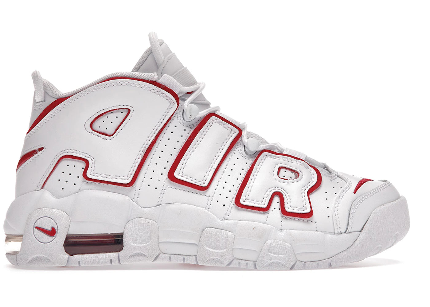 Nike Air More Uptempo White Varsity Red Outline (GS)