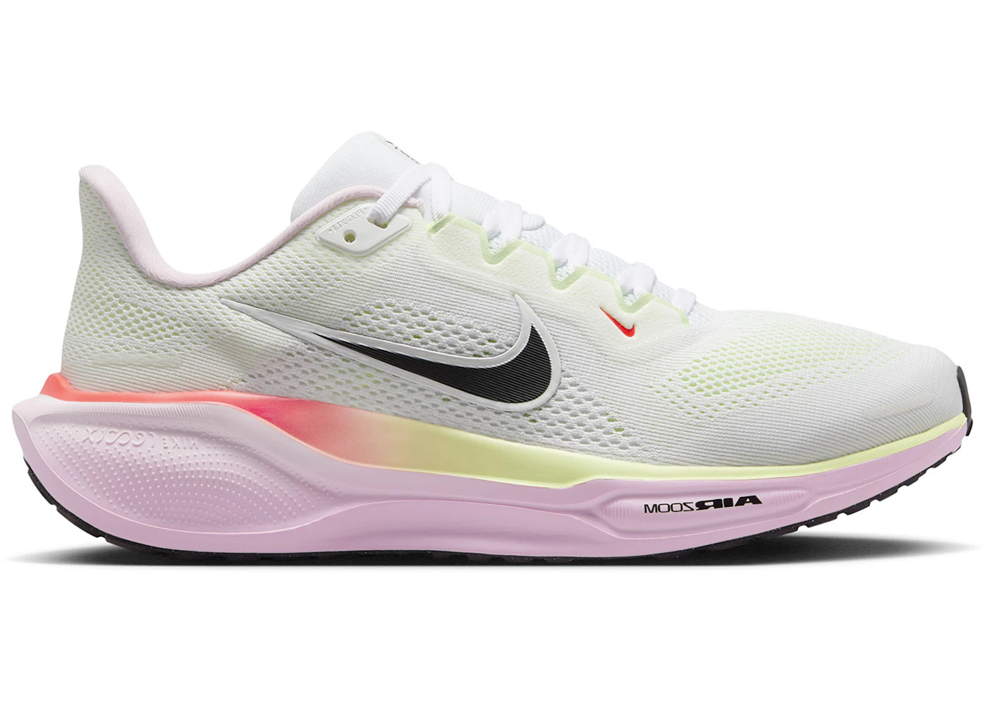 Nike Air Zoom Pegasus 41 White Pink Foam Bright Crimson Black (Women's)