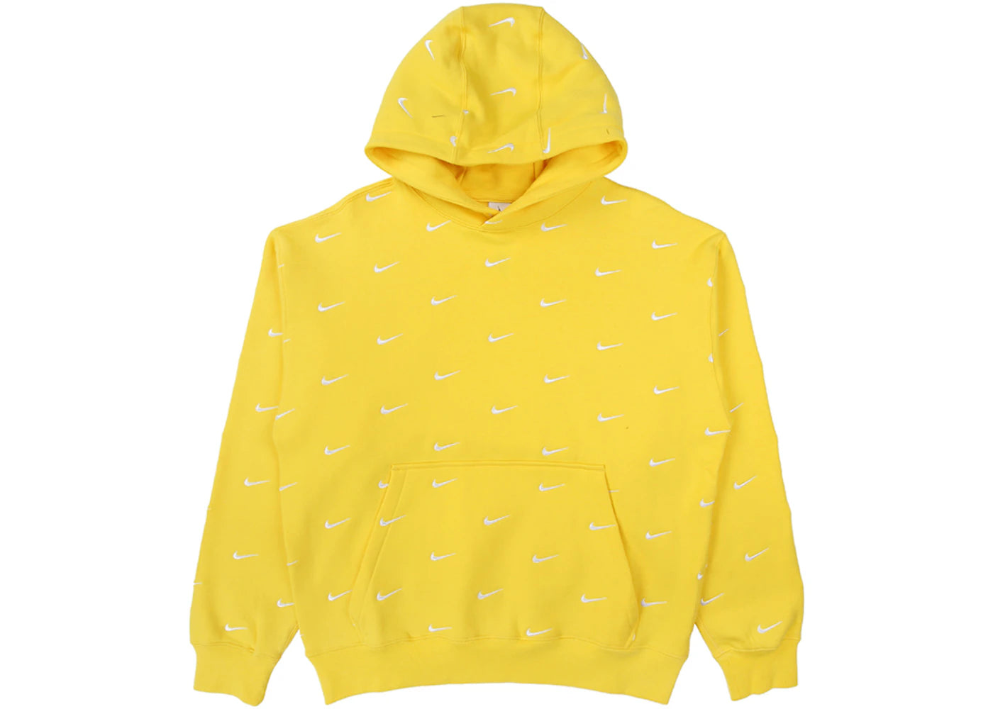 Nike All Over Swoosh Logo Hoodie Yellow