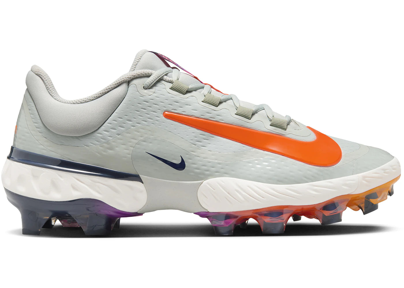 Nike Alpha Huarache Elite 4 Low MCS Light Silver Jade Horizon Phantom Laser Orange