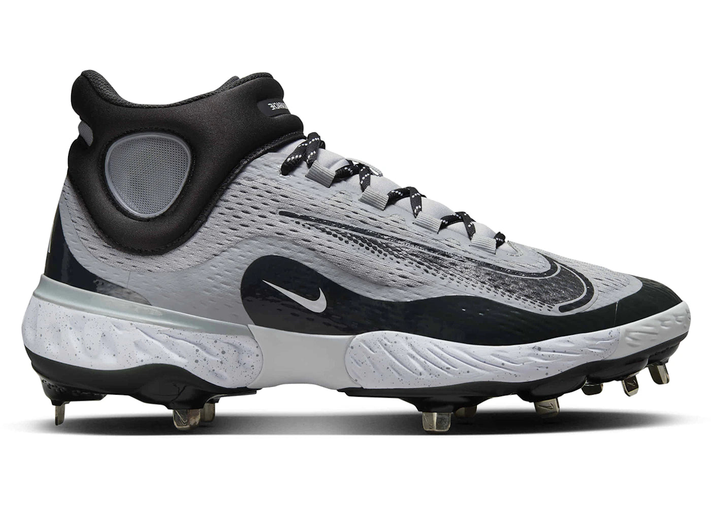 Nike Alpha Huarache Elite 4 Mid Wolf Grey White Dark Smoke Grey