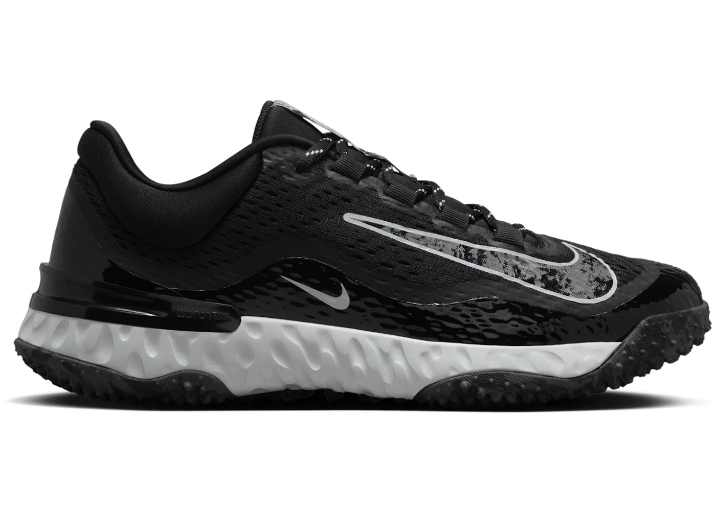 Nike Alpha Huarache Elite 4 Turf Black Pure Platinum Iron Grey (Women's)