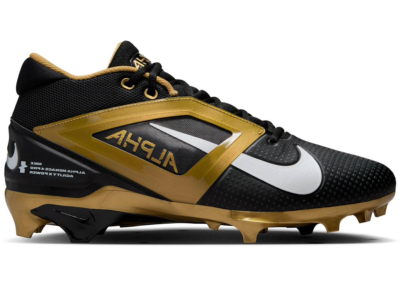 Nike Alpha Menace 4 Pro Black Metallic Gold White