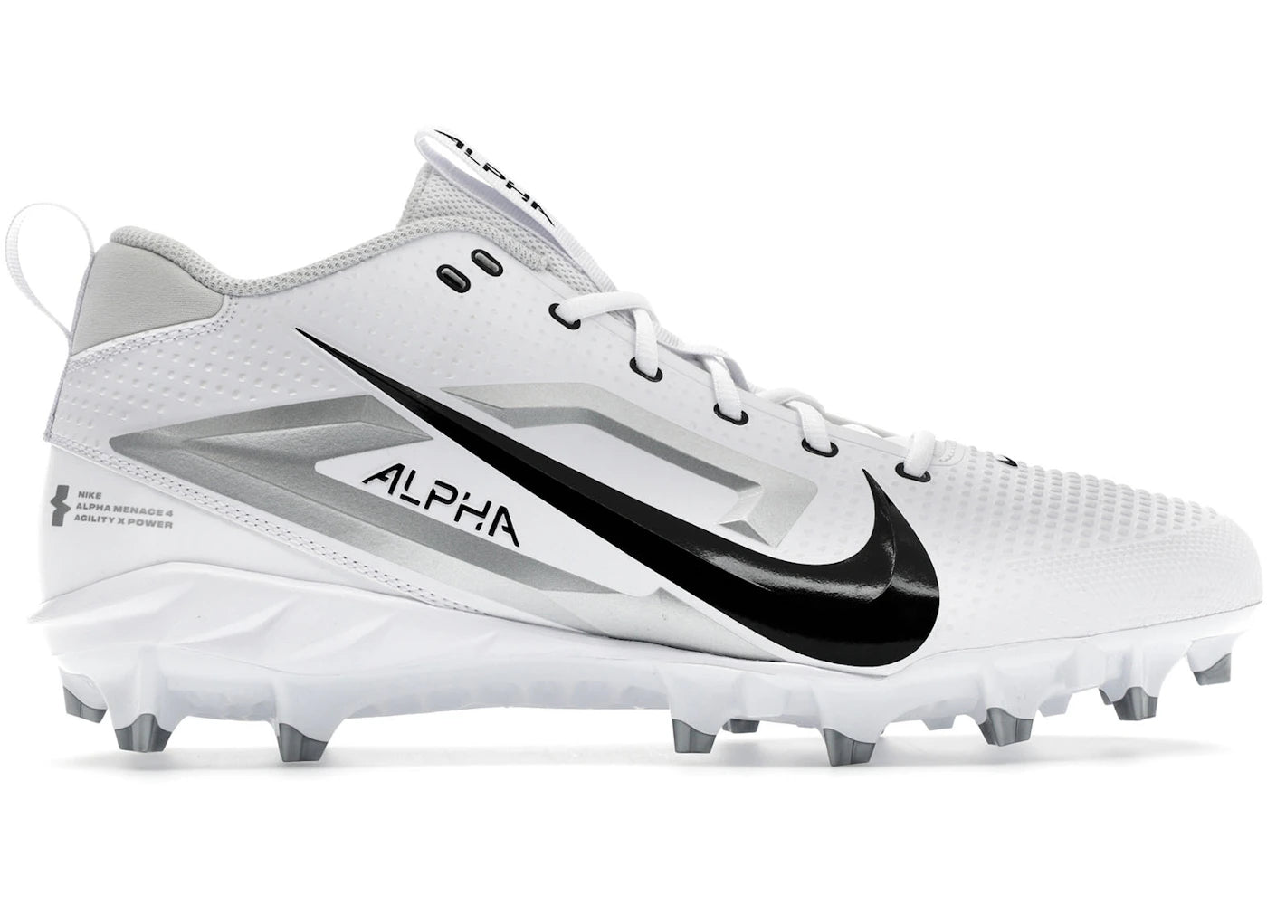 Nike Alpha Menace 4 Varsity White Metallic Silver Photon Dust Black