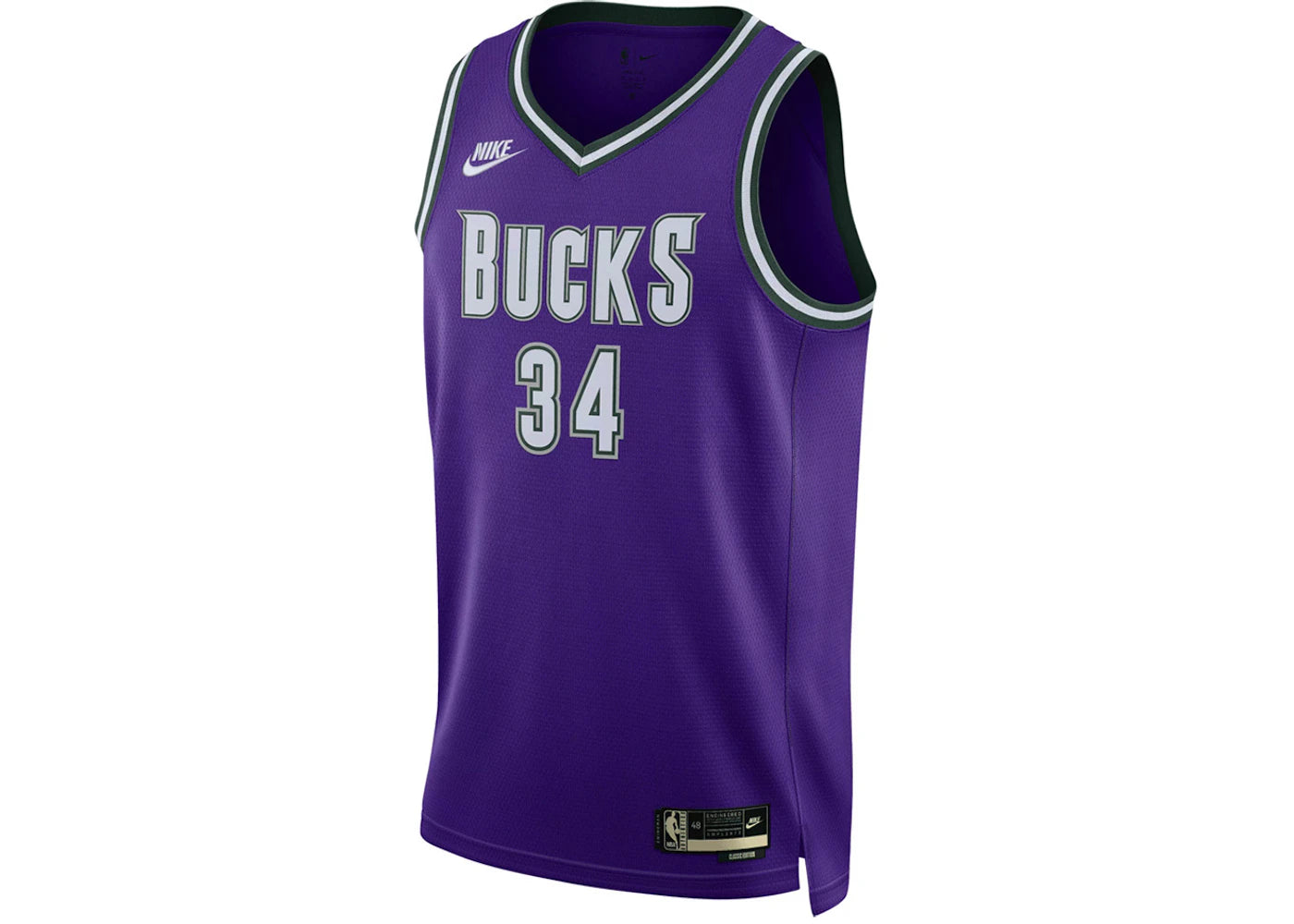 Nike Antetokounmpo Milwaukee Bucks NBA Dri-Fit Jersey Purple