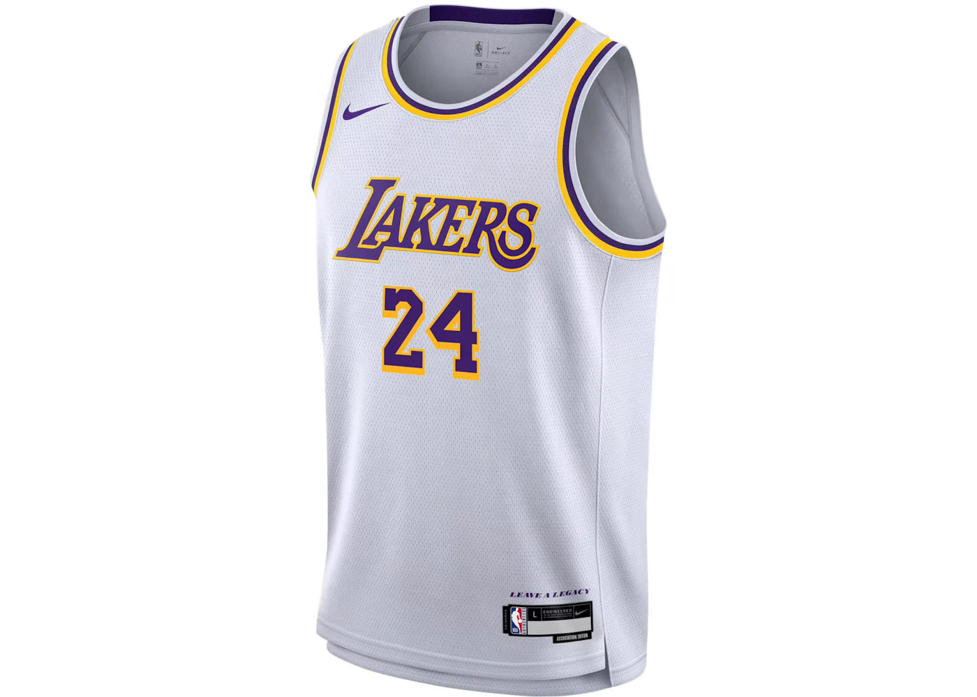 Nike Big Kids Los Angeles Lakers Dri-FIT ADV Authentic Jersey White