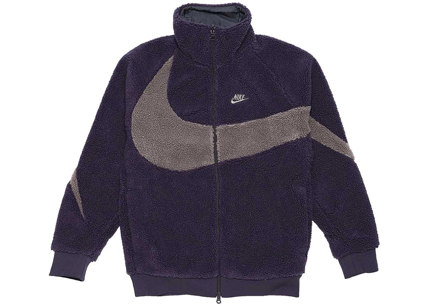 Nike Big Swoosh Reversible Boa Jacket (Asia Sizing) Cave Purple