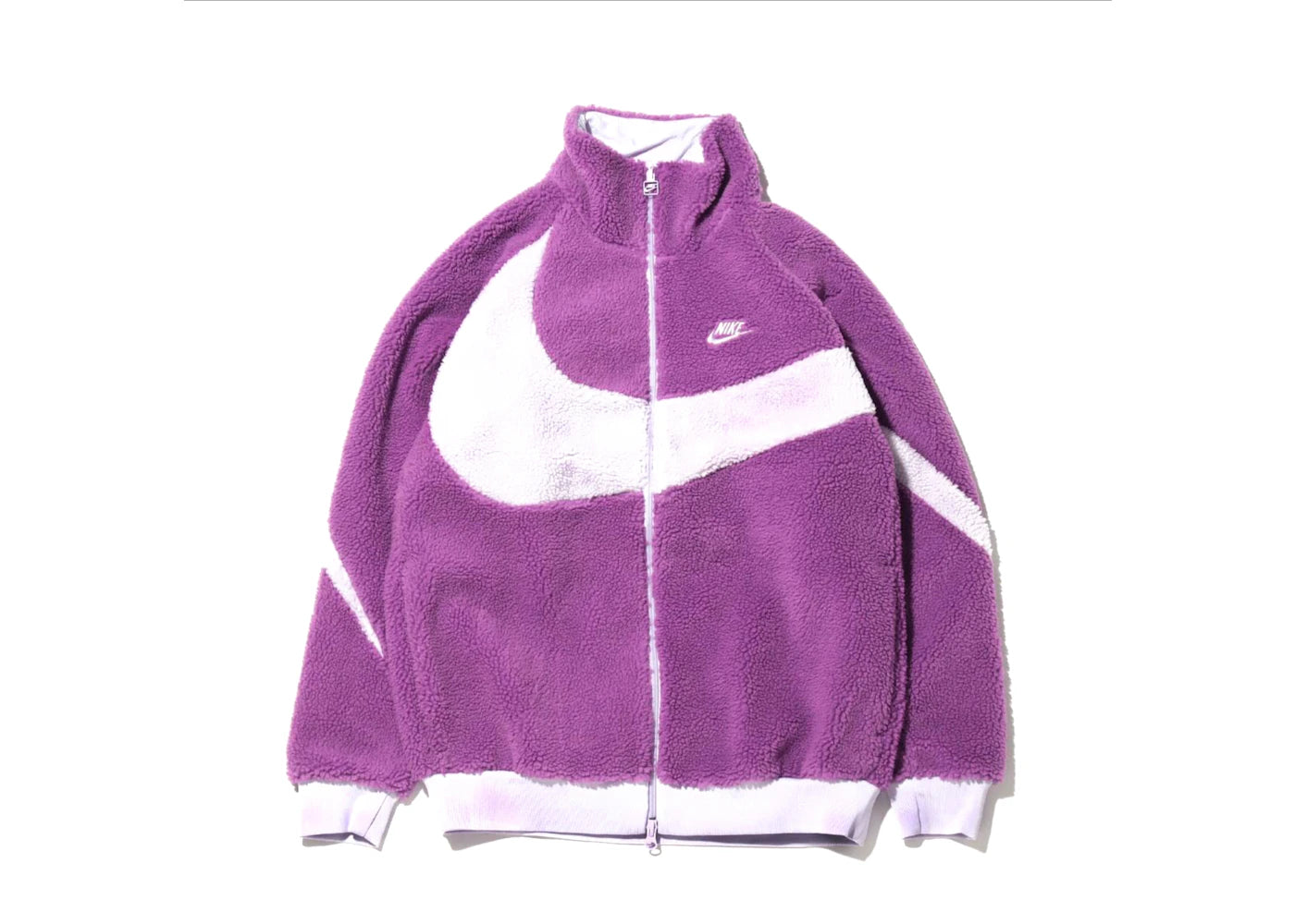Nike Women's Big Swoosh Reversible Boa Jacket (Asia Sizing) Purple