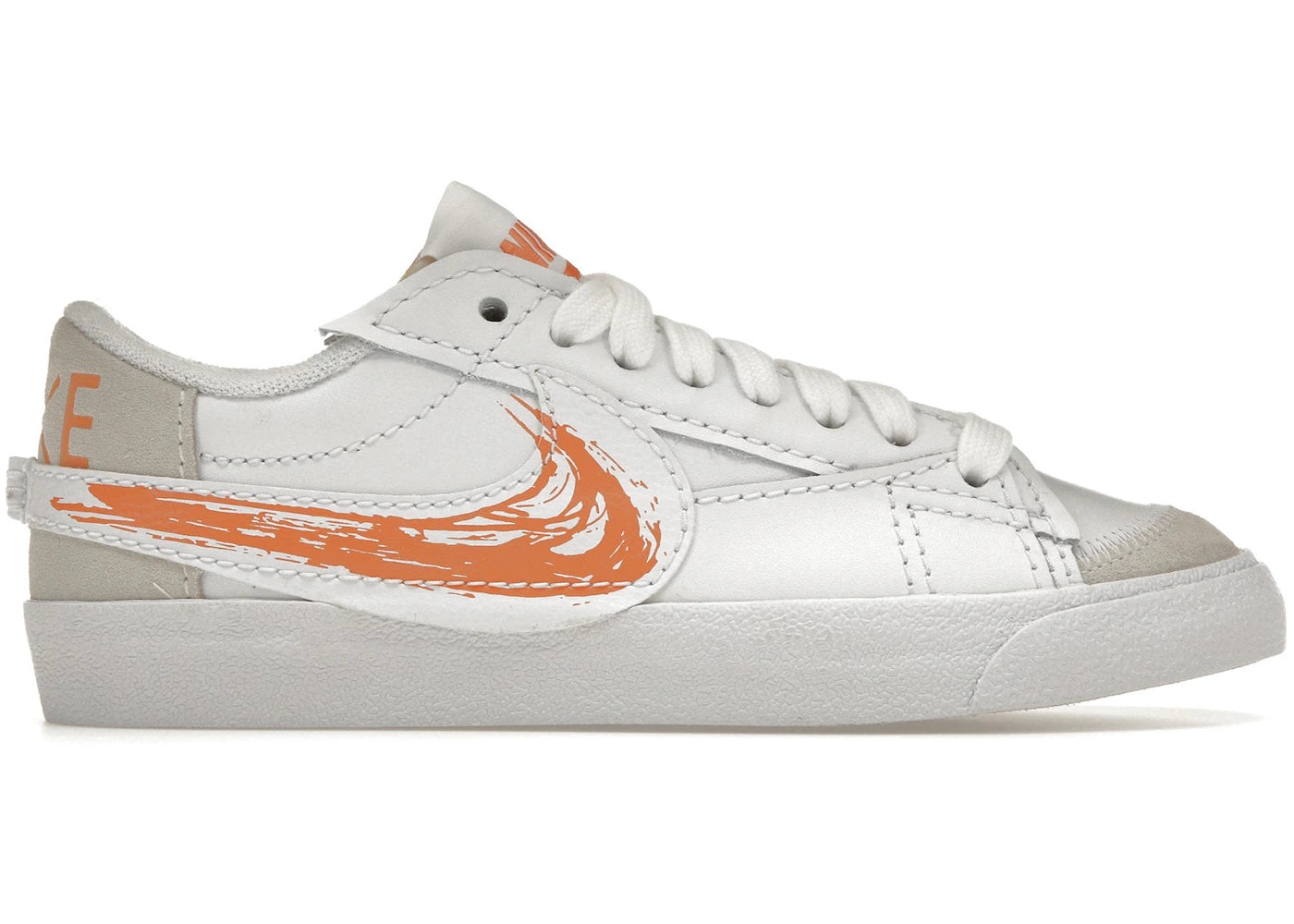 Nike Blazer Low '77 Jumbo Scribble Swoosh White Orange Trance