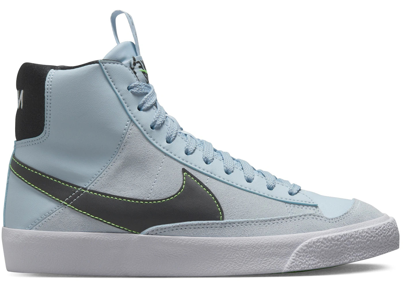 Nike Blazer Mid '77 SE Light Armory Blue Green Strike White Black (GS)