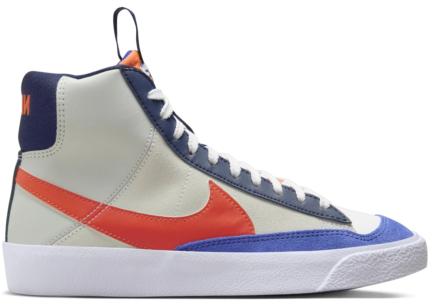 Nike Blazer Mid '77 SE White Light Silver Midnight Navy Team Orange (GS)