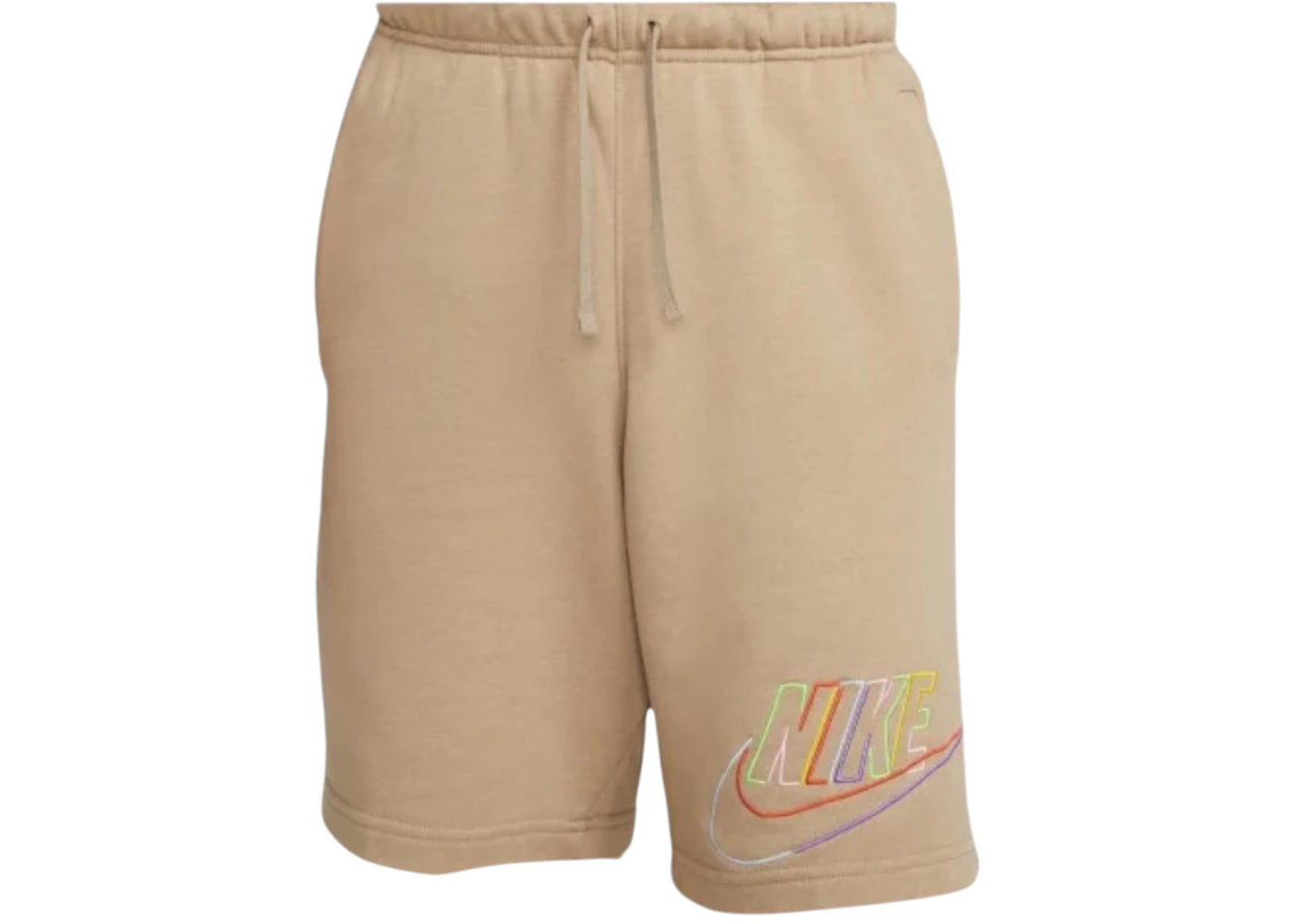 Nike Branded Multicoloured Swoosh Logo Light Shorts Brown