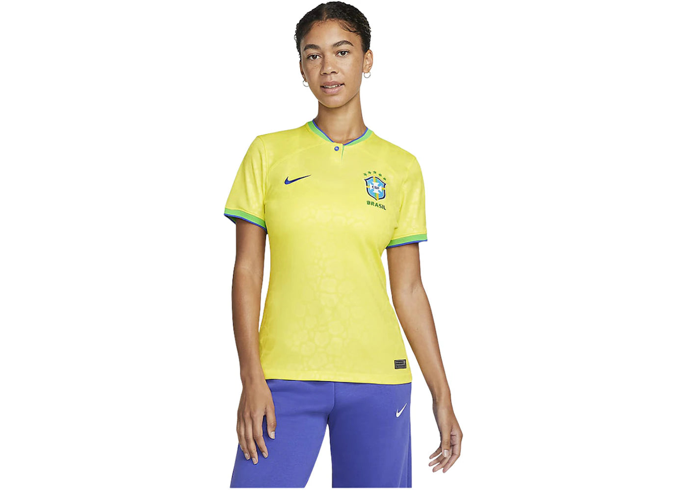 Nike Brazil 2022/23 Stadium Home Women Jersey Dynamic Yellow/Green Spark/Paramount Blue/Paramount Blue